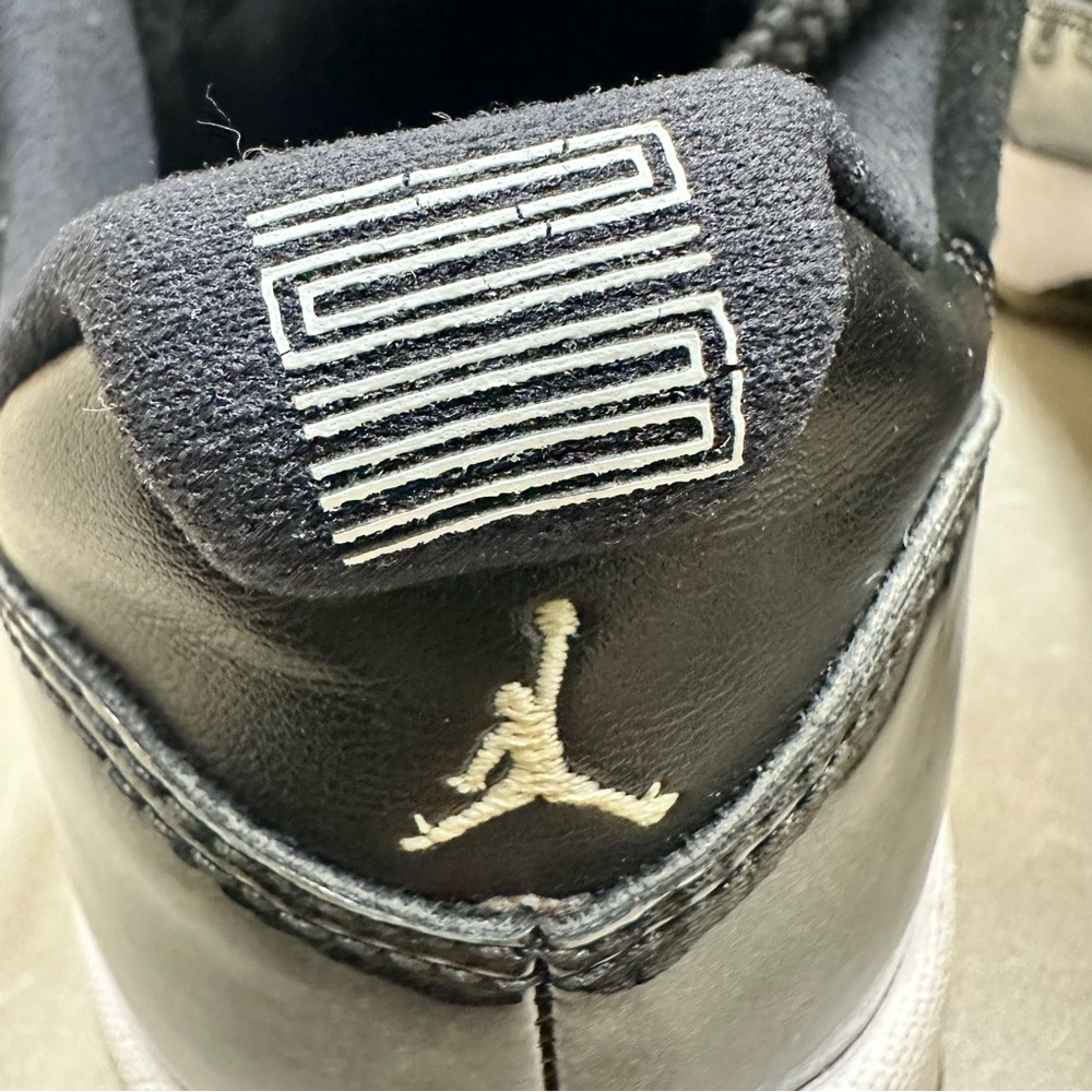 Jordan 11 Black and White Sneakers with Gold Accents - Picture 8 of 10